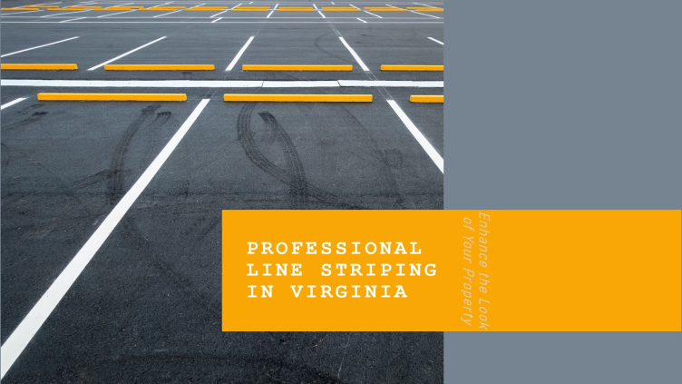 "Professional line striping in Virginia, Improve the look of your business" - Pro Stripe